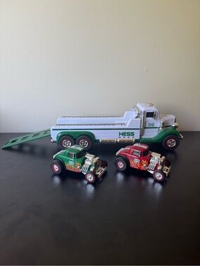 Hess Flatbed Toy Hot Rods, Lights And Sounds